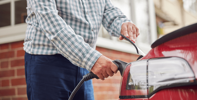 Charging electric car at home